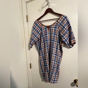 EUC Ace & Jig Regatta Blue Plaid Dress | Size Medium